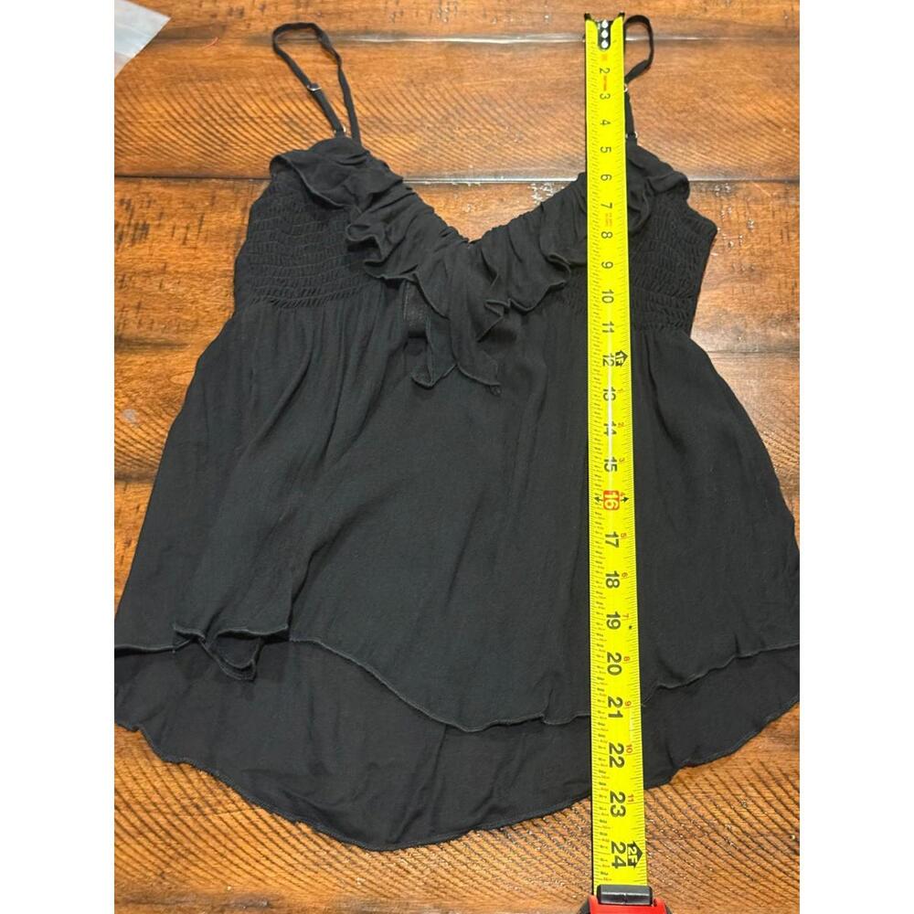 Chaser Brand - Ruffle Tank Top with Adjustable Straps - CW7187 Black, Size XS - Picture 3 of 4